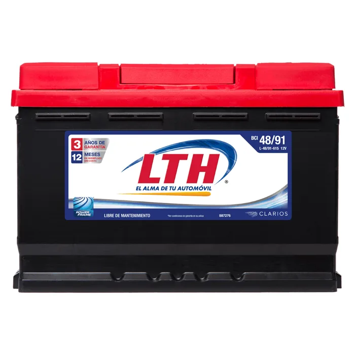Batería LTH 48/91 con tapa roja, libre de mantenimiento